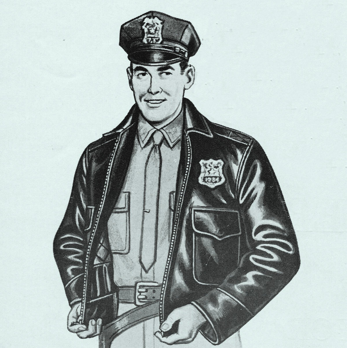 Boston Cowhide Leather Mid Length Police Jacket – Taylor's Leatherwear, Inc.