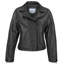 Load image into Gallery viewer, Lola Women&#39;s Black Sheepskin Motorcycle Jacket