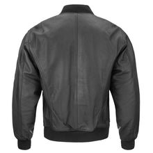 Load image into Gallery viewer, MA-1 Black Sheepskin Leather Flight Jacket