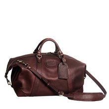 Load image into Gallery viewer, Warm Saddle Brown Cowhide Duffel Bag