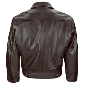 New! Indianapolis Brown Cowhide Leather Police Jacket