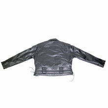 Load image into Gallery viewer, LAPD LEATHER JACKET BACK FLAT VIEW KIDNEY PAD