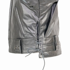 LAPD LEATHER JACKET SIDE VIEW ADJUSTABLE LACES