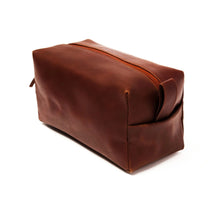 Load image into Gallery viewer, &quot;Hides&quot; Brand Rectangular Brown Leather Dopp Kit