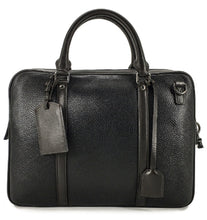 Load image into Gallery viewer, Black & Brown Laptop Bag