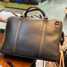Load image into Gallery viewer, Black & Brown Laptop Bag
