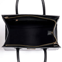 Load image into Gallery viewer, Kai Structured Black Cowhide Handbag