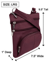 Load image into Gallery viewer, 5 Way Zip (15 colors!) Cowhide Leather Crossbody RM004L