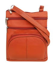 Load image into Gallery viewer, 5 Way Zip (15 colors!) Cowhide Leather Crossbody RM004L