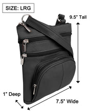 Load image into Gallery viewer, 5 Way Zip (15 colors!) Cowhide Leather Crossbody RM004L