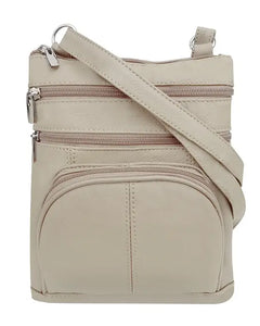 5 Way Zip (15 colors!) Cowhide Leather Crossbody RM004L