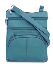 Load image into Gallery viewer, 5 Way Zip (15 colors!) Cowhide Leather Crossbody RM004L