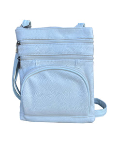 5 Way Zip (15 colors!) Cowhide Leather Crossbody RM004L