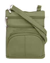 Load image into Gallery viewer, 5 Way Zip (15 colors!) Cowhide Leather Crossbody RM004L