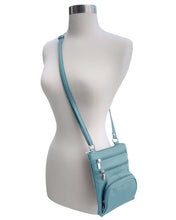 Load image into Gallery viewer, 5 Way Zip (15 colors!) Cowhide Leather Crossbody RM004L