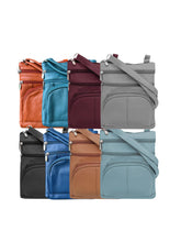 Load image into Gallery viewer, 5 Way Zip (15 colors!) Cowhide Leather Crossbody RM004L