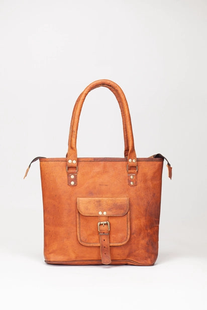 Le Papillon Cavalier Tote One Pocket Dark Brown Taylor s Leatherwear Inc