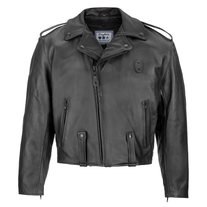 Pittsburgh Cowhide Leather Motorcycle Jacket