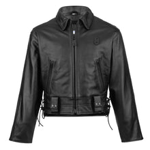 Load image into Gallery viewer, LAPD Cowhide Leather Motorcycle Jacket