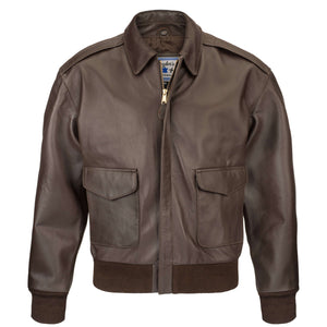 A2 Brown Goatskin Vintage Style Bomber Jacket