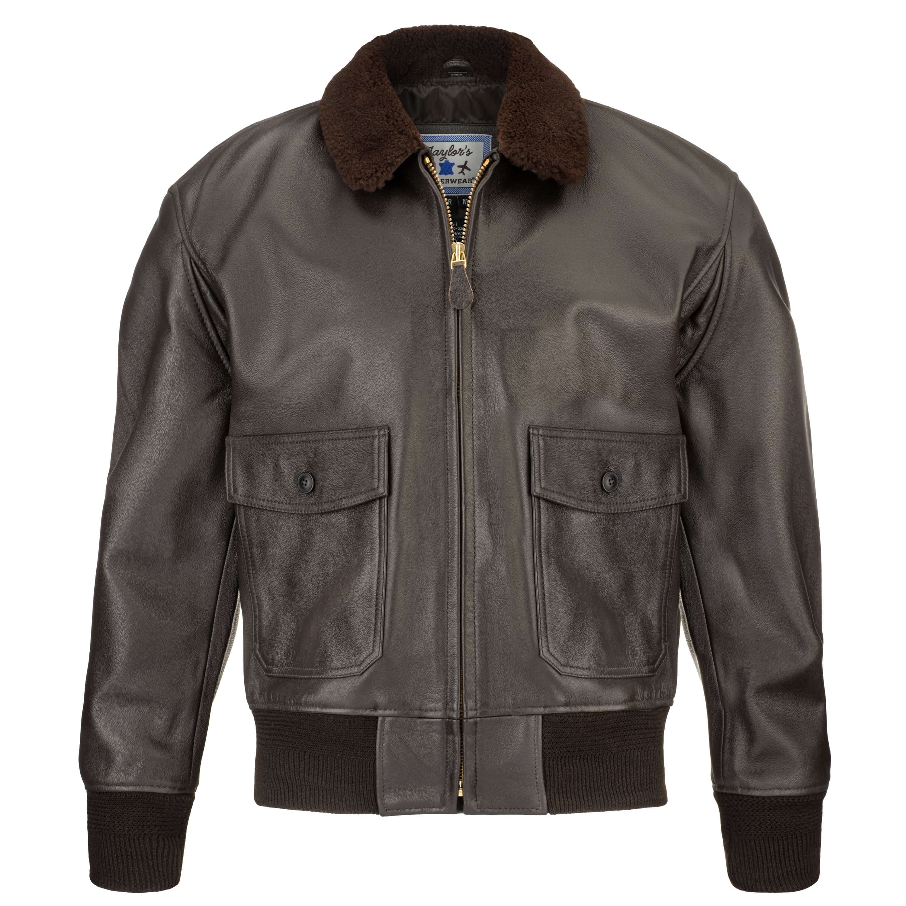 G-1 Brown Goatskin Leather Bomber Jacket – Taylor's Leatherwear,