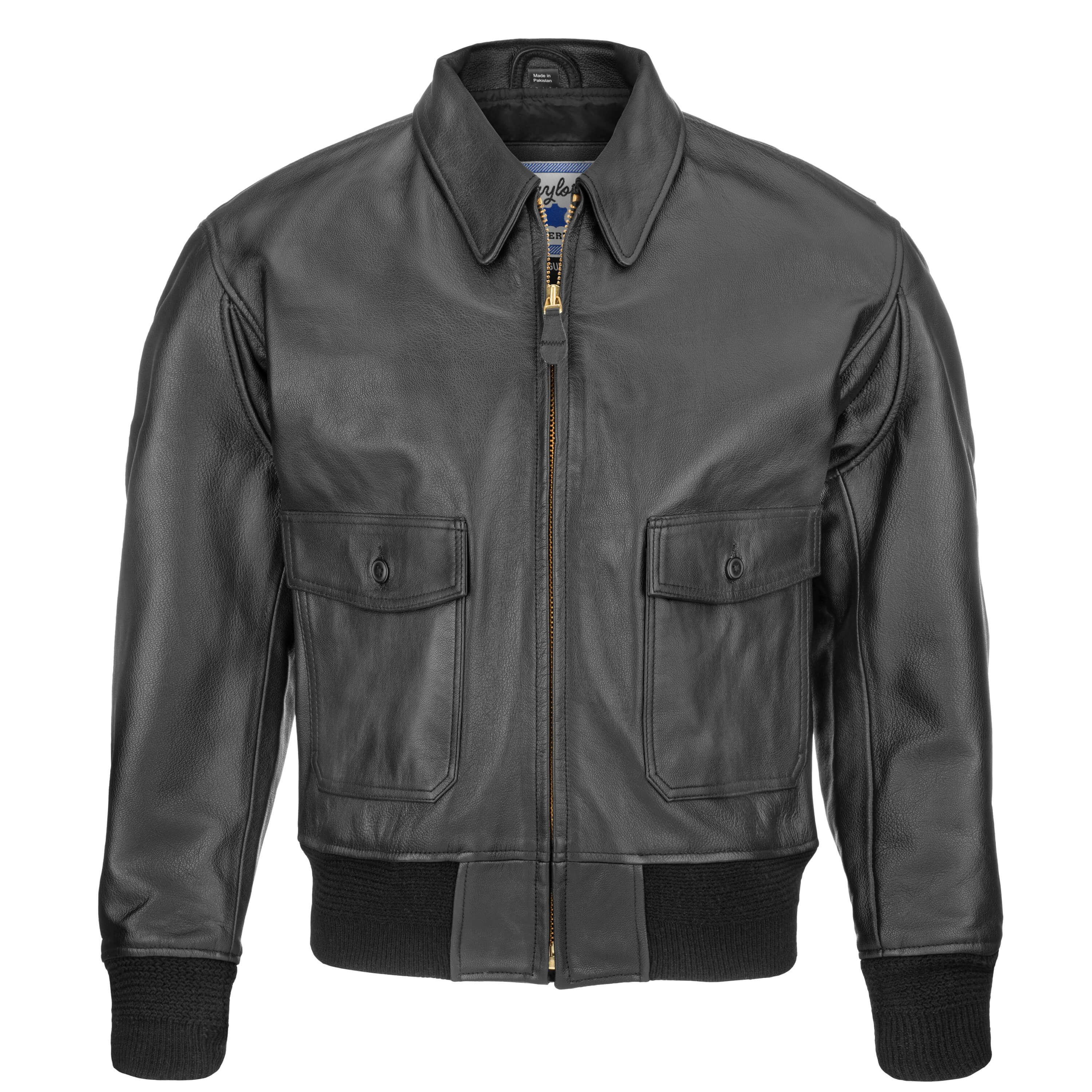 ANJ-3 Black Goatskin Leather Bomber Jacket – Taylor's Leatherwear