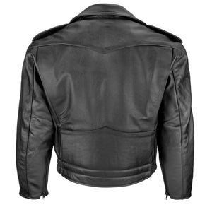 Detroit Cowhide Leather Vintage Style Motorcycle Jacket
