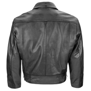 Indianapolis Black Cowhide Leather Police Jacket