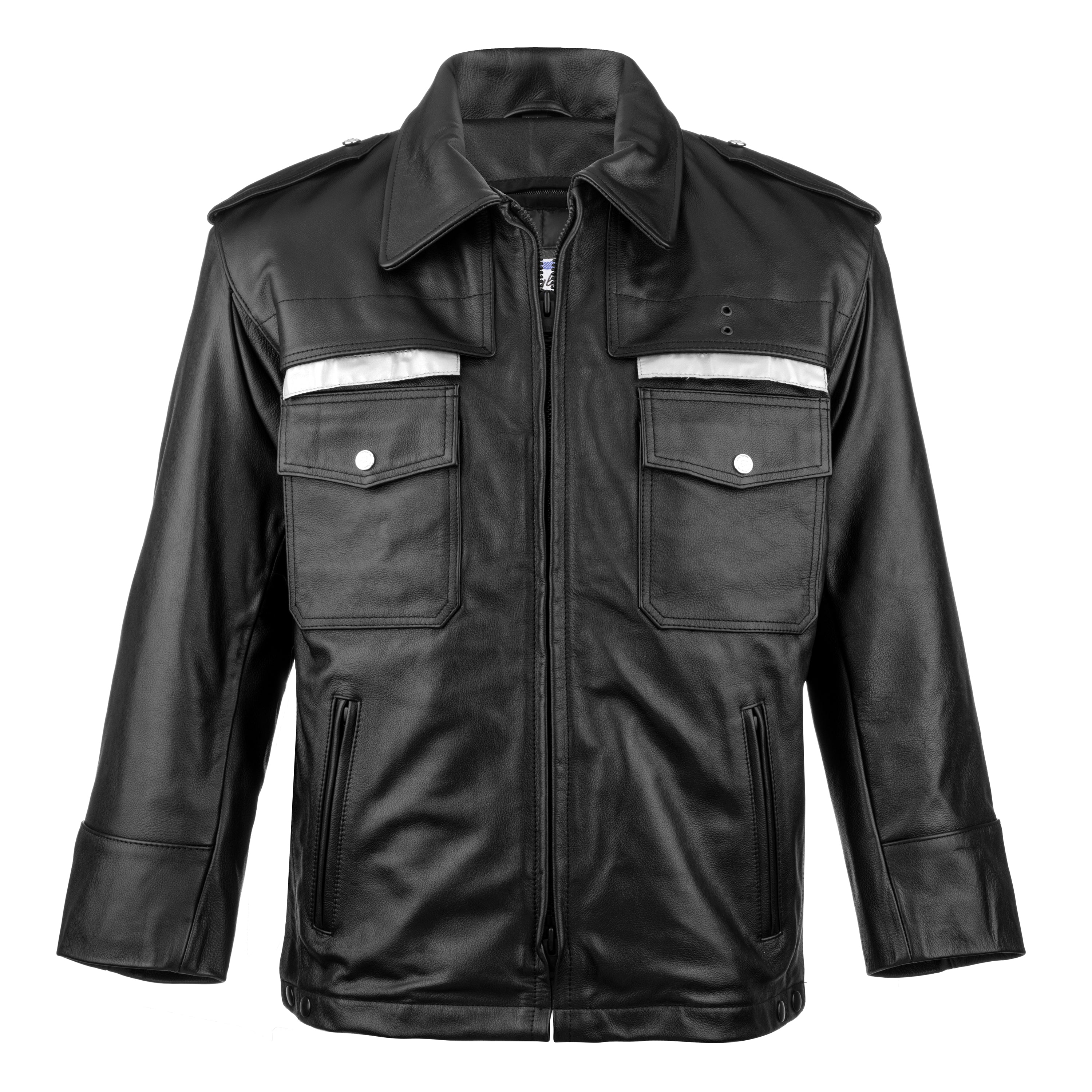 Leather Police Overcoat Newark Police Leather Jacket – Taylor's