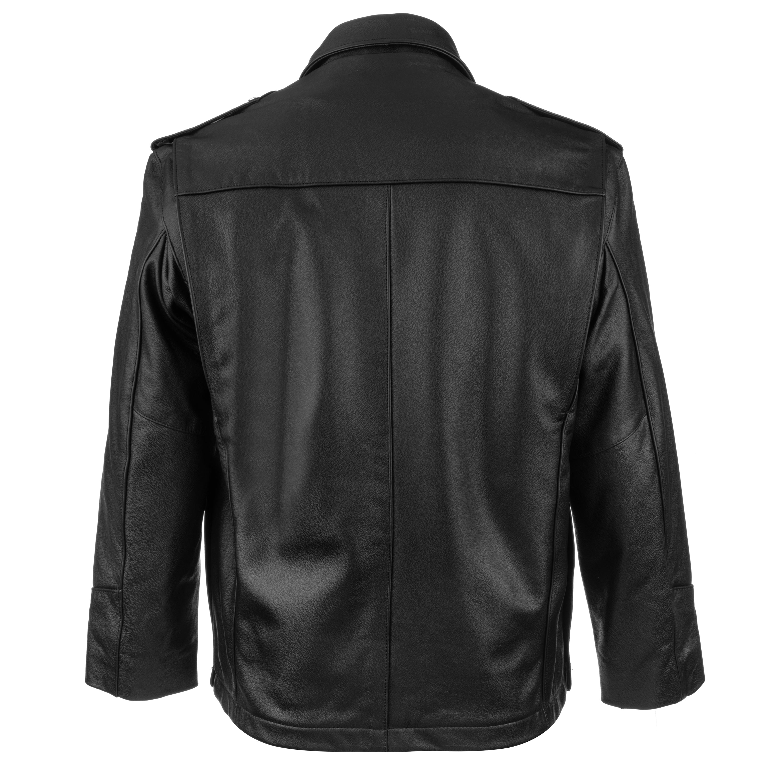 Paterson Cowhide Leather Mid Length Police Jacket – Taylor's 