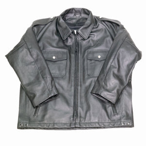Paterson Cowhide Leather Mid Length Police Jacket