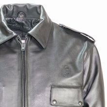 Load image into Gallery viewer, BOSTON POLICE LEATHER JACKET FRONT DETAIL