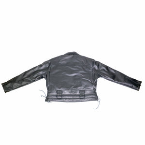 LAPD LEATHER JACKET BACK FLAT VIEW KIDNEY PAD