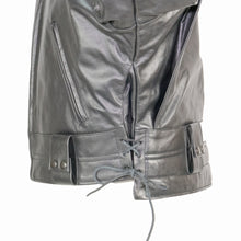Load image into Gallery viewer, LAPD LEATHER JACKET SIDE VIEW ADJUSTABLE LACES
