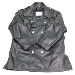 NYPD Cowhide Leather Long Jacket