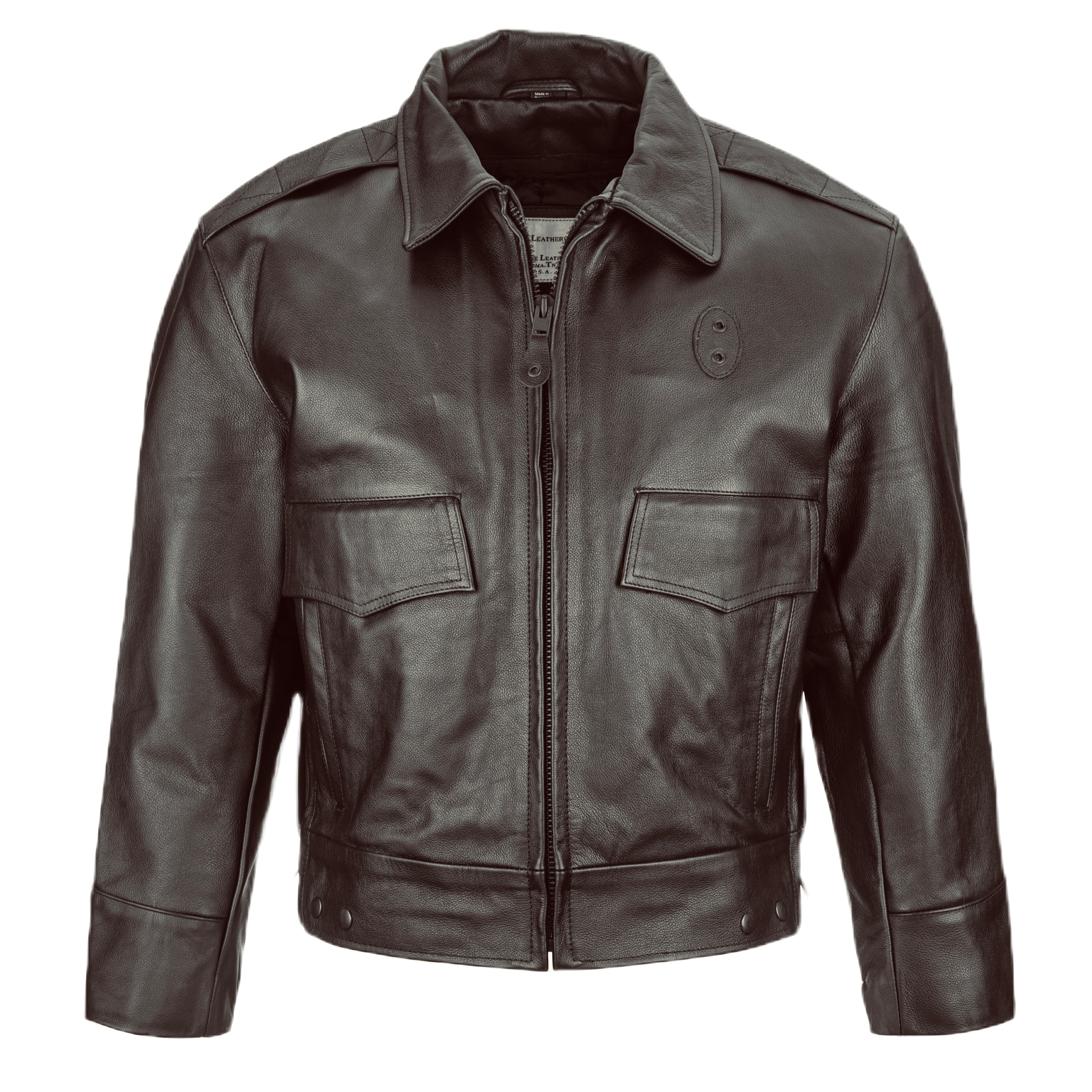 New! Indianapolis Brown Cowhide Leather Police Jacket New! Indianapolis Brown Cowhide Leather Police Jacket