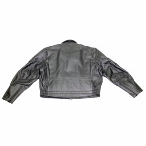 DETROIT POLICE LEATHER MOTORCYCLE DUTY JACKET BACK VIEW