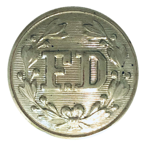 Silver "FD" Design Button (Large)