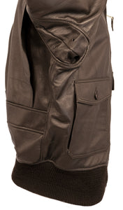 G-1 Brown Goatskin Leather Bomber Jacket