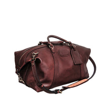 Load image into Gallery viewer, Warm Saddle Brown Cowhide Duffel Bag