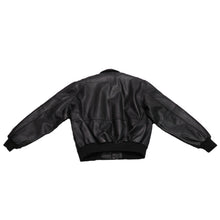 Load image into Gallery viewer, N143 Vintage Bomber Style Black Goatskin Leather Flight Jacket
