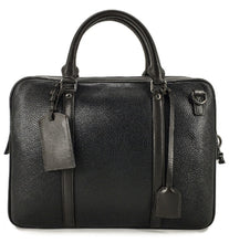 Load image into Gallery viewer, Black &amp; Brown Laptop Bag