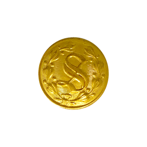 Gold "S" Design Button (Small)